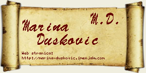 Marina Dušković vizit kartica